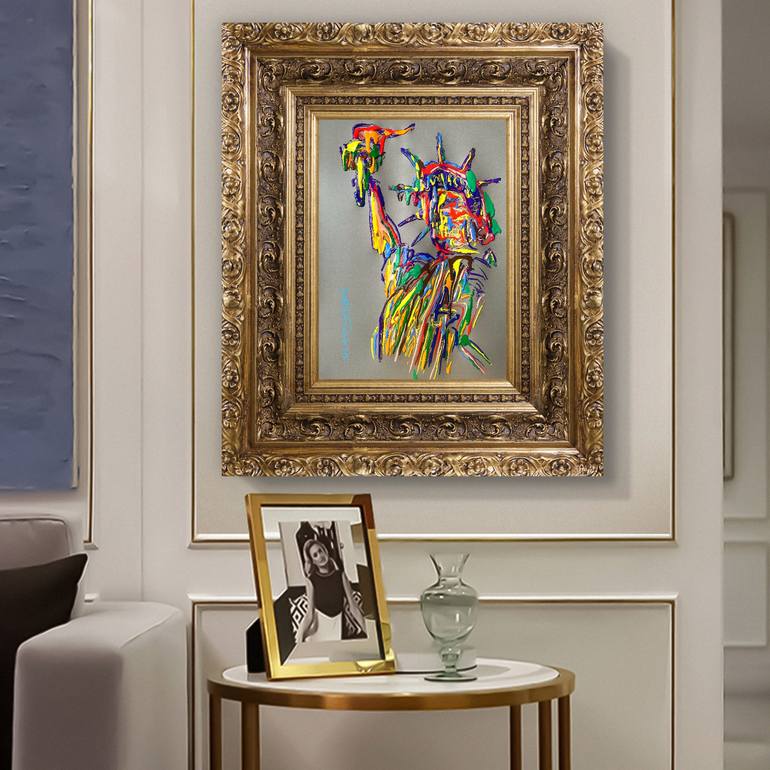 Original Art Nouveau Abstract Painting by Sanming Li