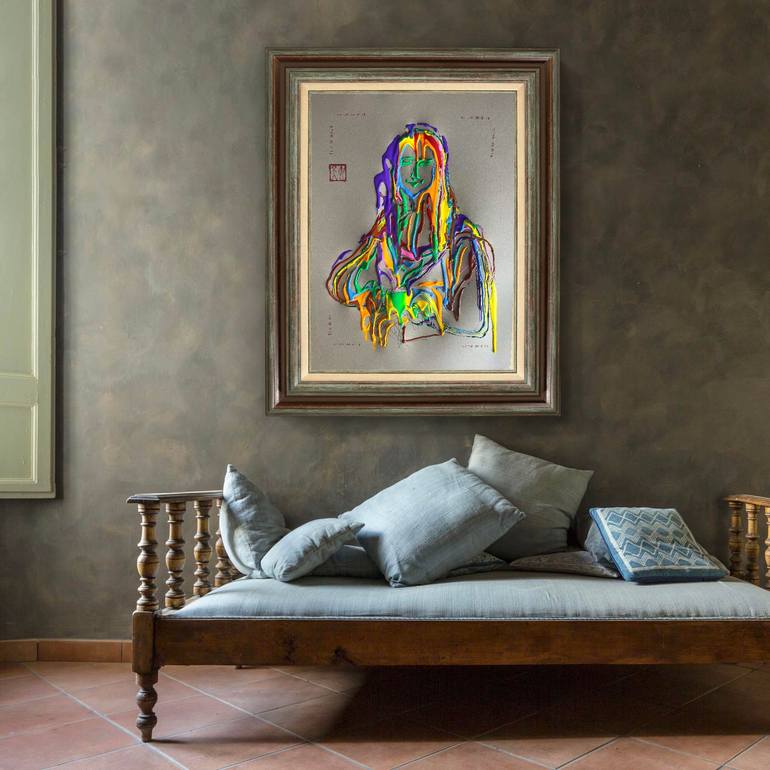 Original Abstract Expressionism Abstract Painting by Sanming Li