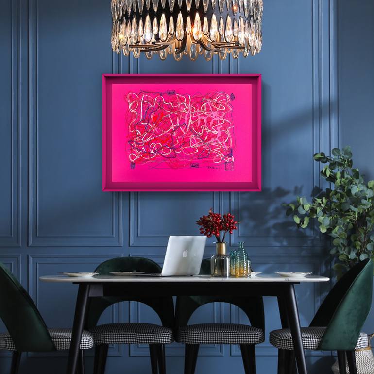Original Abstract Expressionism Abstract Painting by Sanming Li
