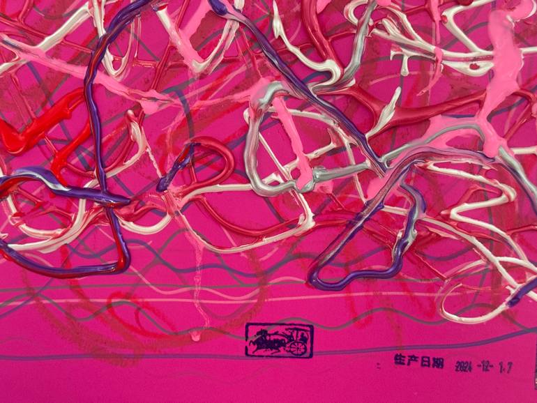 Original Abstract Expressionism Abstract Painting by Sanming Li