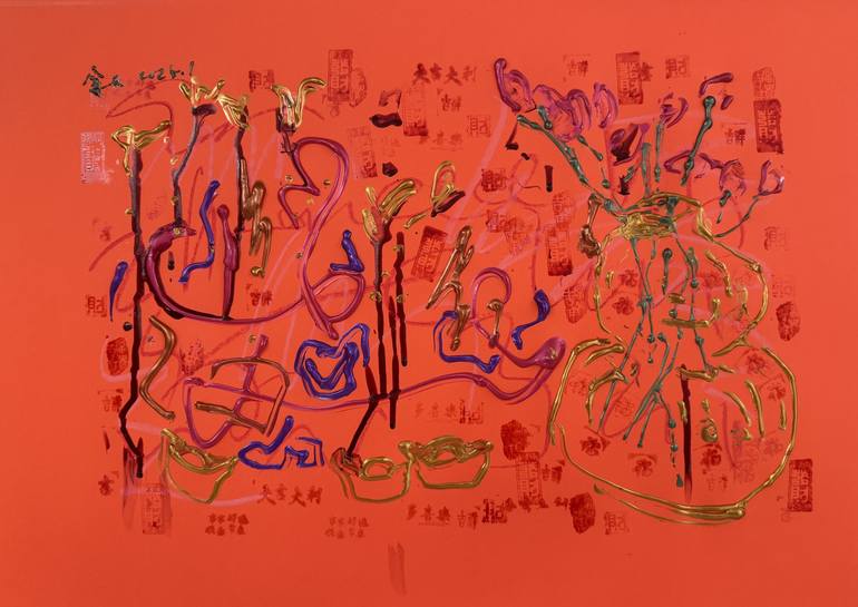 Original Abstract Expressionism Abstract Paintings by Sanming Li