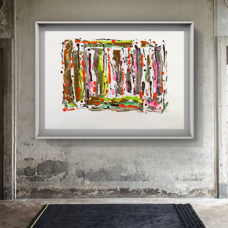Original Abstract Expressionism Abstract Painting by Sanming Li