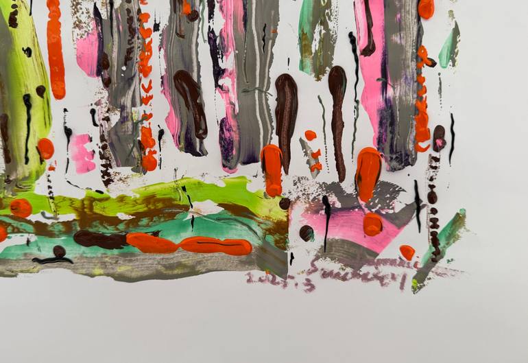 Original Abstract Expressionism Abstract Painting by Sanming Li