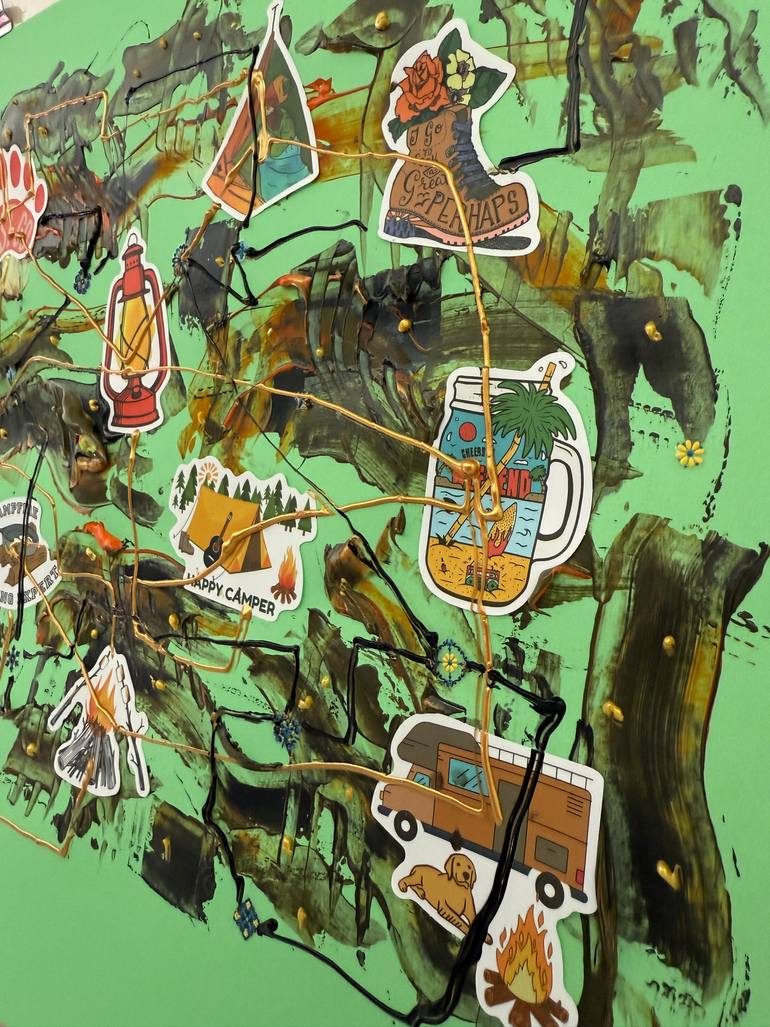 Original Algorithmic Abstract Painting by Sanming Li