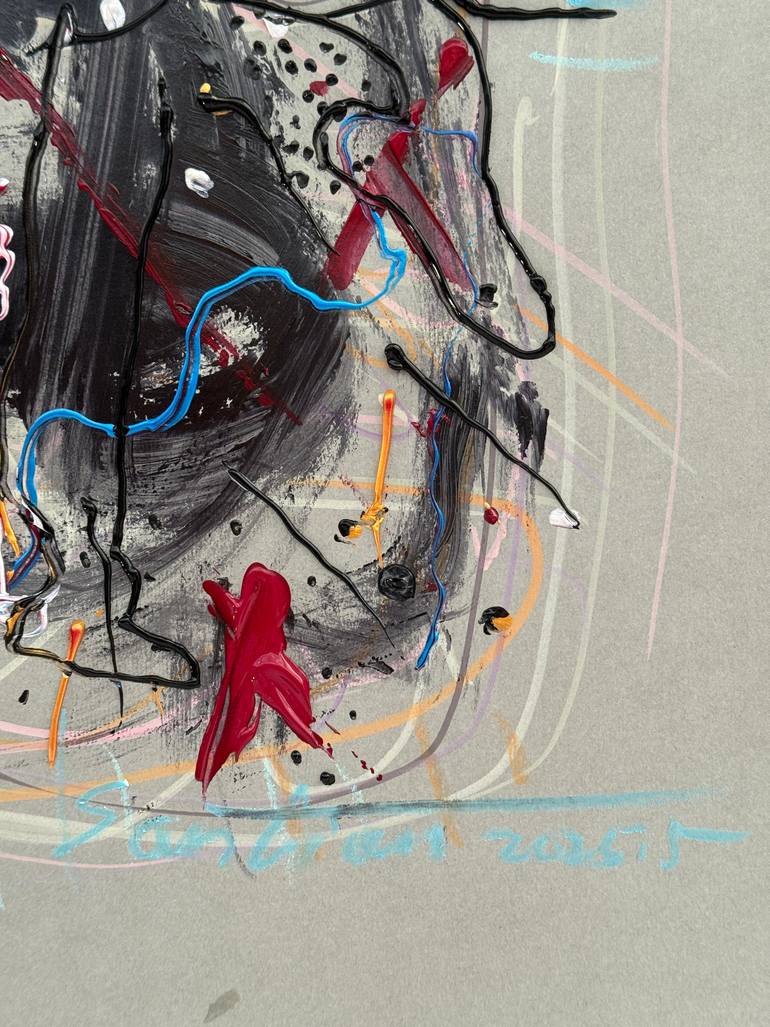Original Abstract Expressionism Abstract Painting by Sanming Li