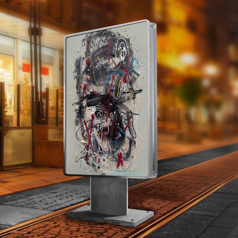 Original Abstract Expressionism Abstract Painting by Sanming Li