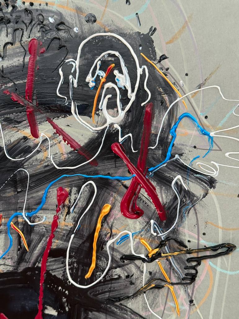 Original Abstract Expressionism Abstract Painting by Sanming Li