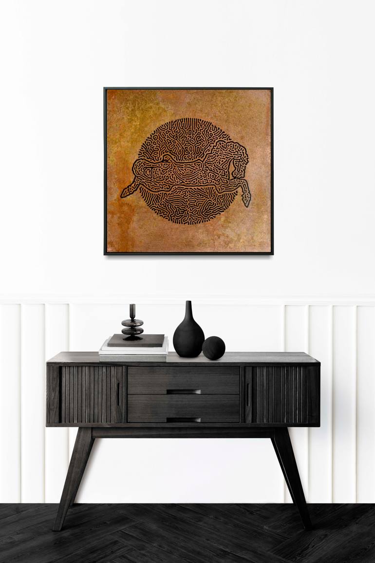 Original Abstract Animal Painting by Ishara Madushanka