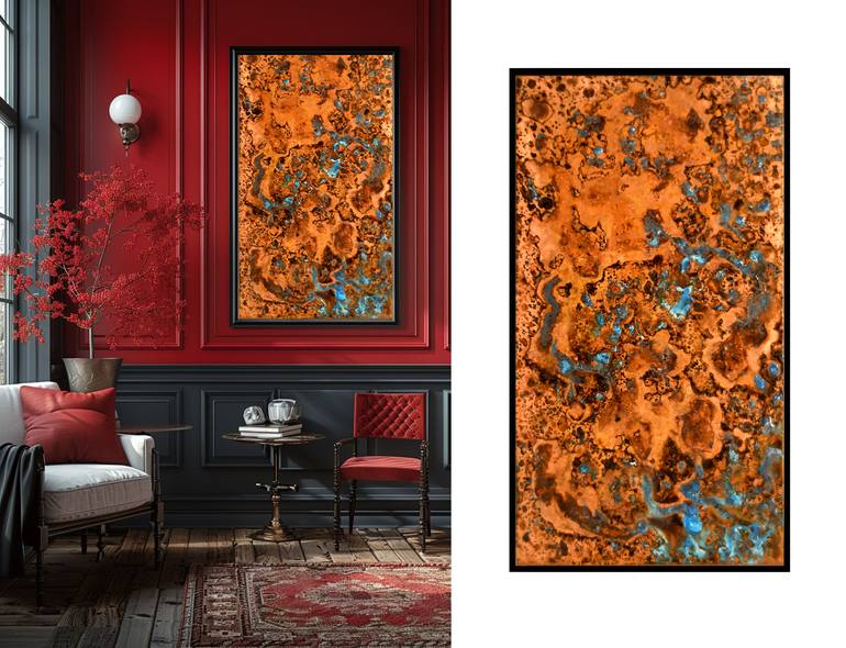 Original Art Deco Abstract Painting by Ishara Madushanka