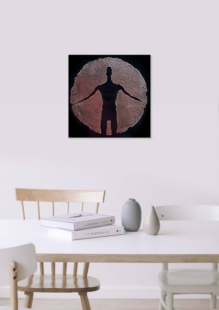 Original Art Deco Abstract Painting by Ishara Madushanka