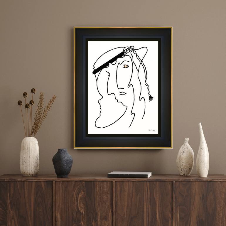 Original Abstract People Drawing by Tinay -