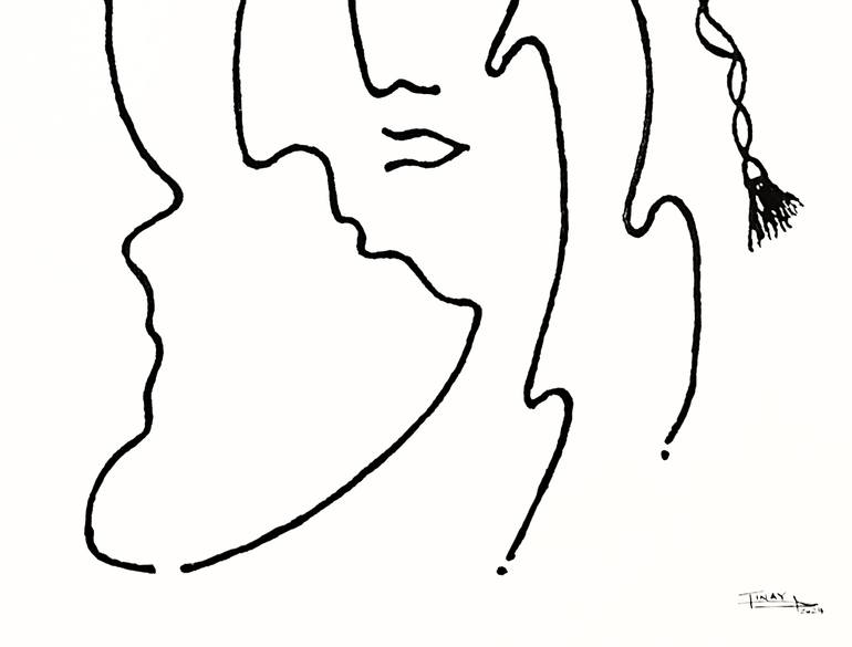 Original Abstract People Drawing by Tinay -