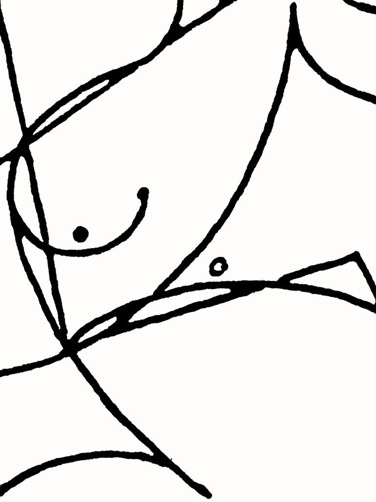 Original Abstract People Drawing by Tinay -