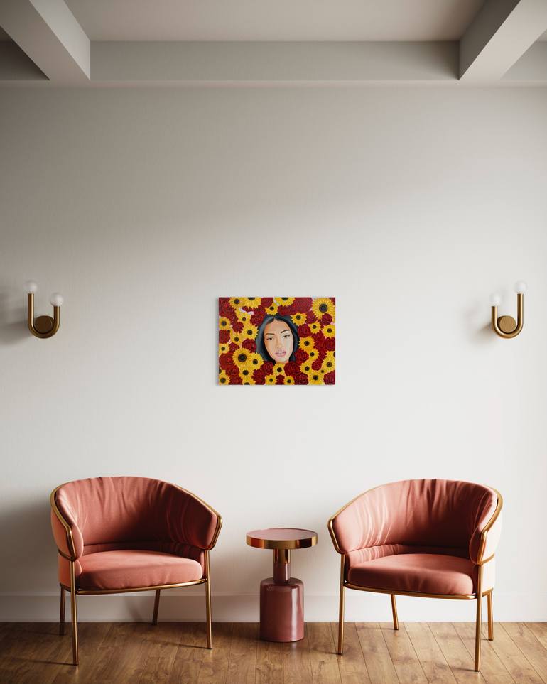 Original Portraiture Floral Painting by Rochelle Dickerson