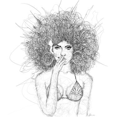 Original Digital Art Women Printmaking by Fabrice Hugues Raquil