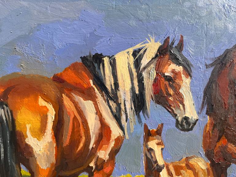 Original Impressionism Horse Painting by Elena Recondo