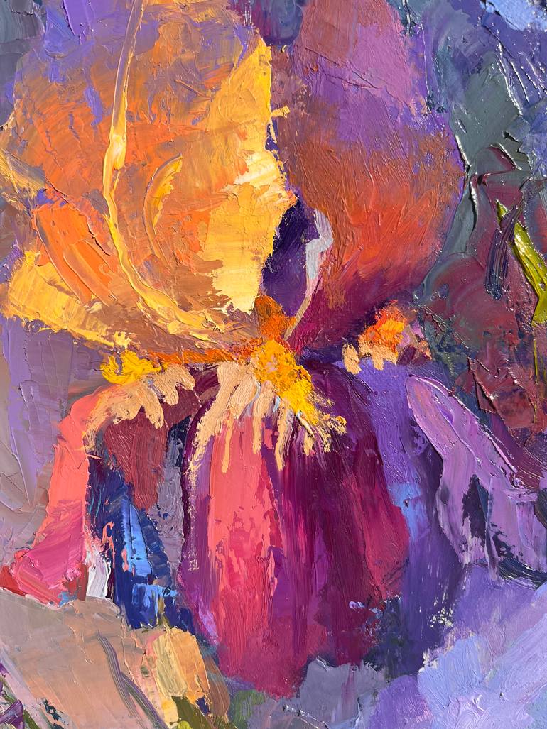 Original Impressionism Floral Painting by Elena Recondo