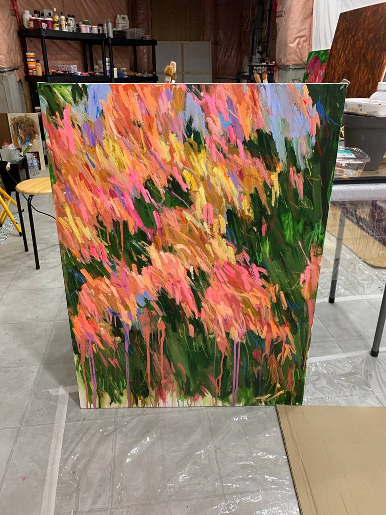 Original Abstract Expressionism Abstract Painting by Sima Salehi Rahni