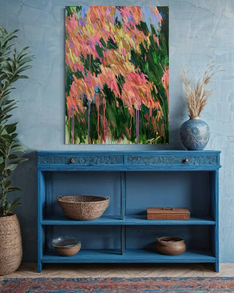 Original Abstract Expressionism Abstract Painting by Sima Salehi Rahni