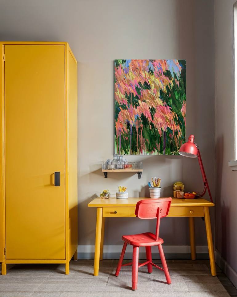 Original Abstract Expressionism Abstract Painting by Sima Salehi Rahni