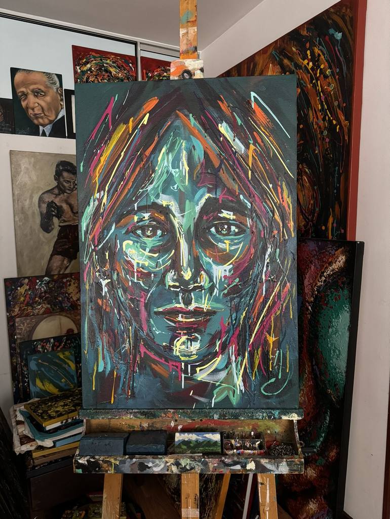 Original Contemporary Women Painting by Diana Francia Gomez Ordóñez