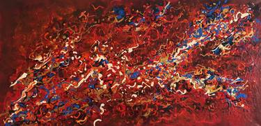 Original Abstract Expressionism Abstract Paintings by Diana Francia Gomez Ordóñez