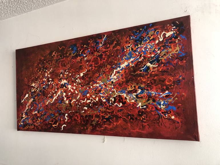 Original Abstract Expressionism Abstract Painting by Diana Francia Gomez Ordóñez