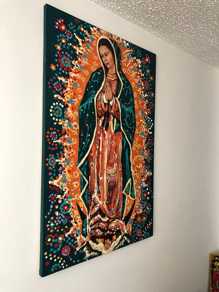 Original Expressionism Religion Painting by Diana Francia Gomez Ordóñez