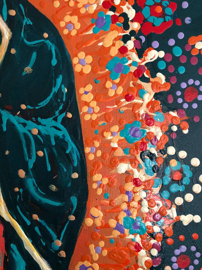 Original Expressionism Religion Painting by Diana Francia Gomez Ordóñez