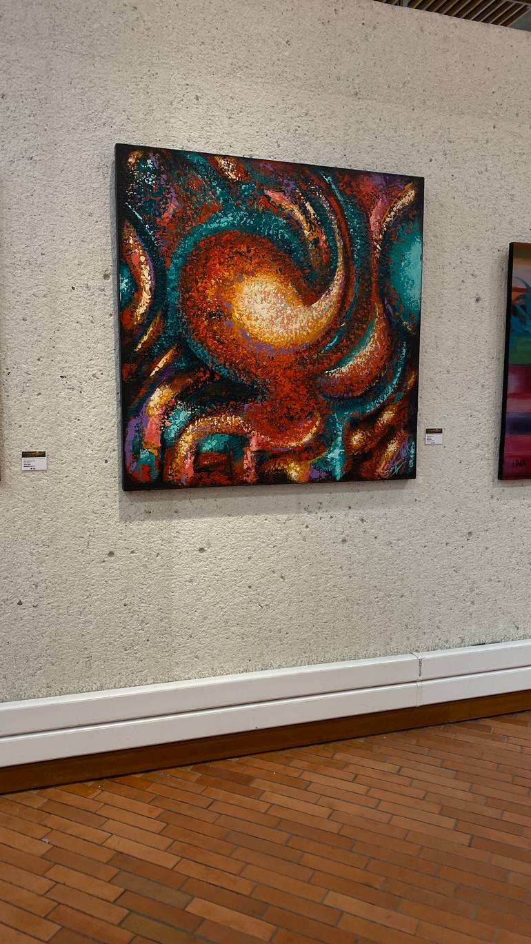 Original Abstract Expressionism Abstract Painting by Diana Francia Gomez Ordóñez