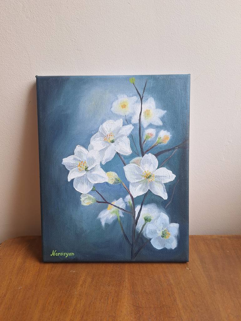 Original Realism Floral Painting by Narine Nersisyan