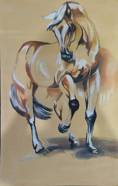 Original Realism Horse Painting by Sidra  Idrees 