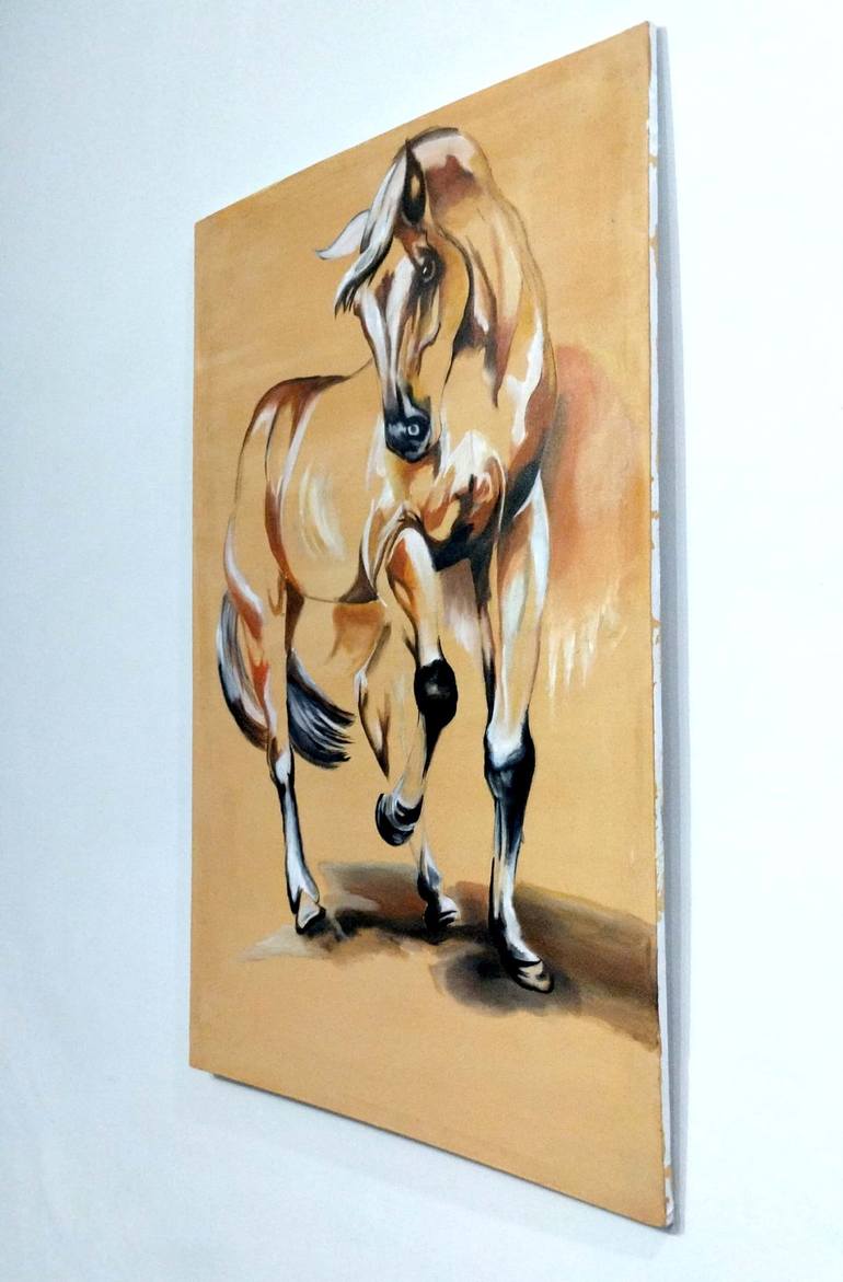 Original Realism Horse Painting by Sidra  Idrees 