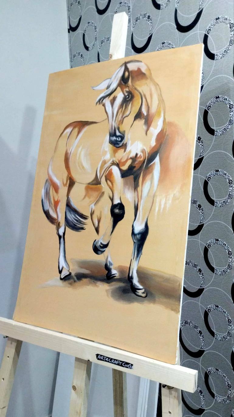 Original Realism Horse Painting by Sidra  Idrees 