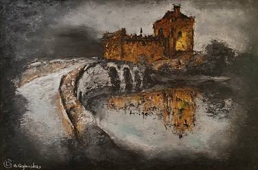 Original Abstract Expressionism Architecture Paintings by Dainius Gajauskas