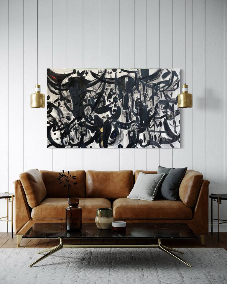 Original Abstract Animal Painting by Giles Ford