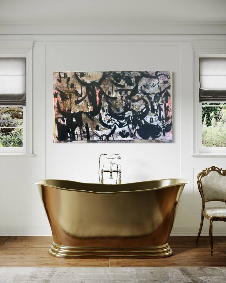 Original Abstract Expressionism Animal Painting by Giles Ford