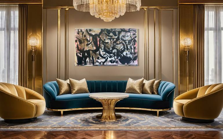 Original Abstract Expressionism Animal Painting by Giles Ford