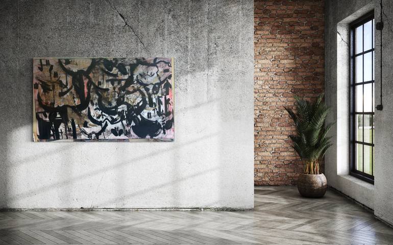 Original Abstract Expressionism Animal Painting by Giles Ford