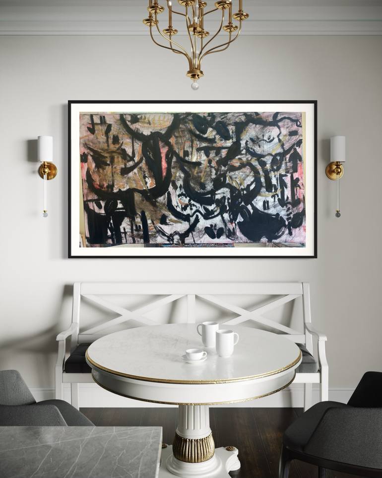 Original Abstract Expressionism Animal Painting by Giles Ford