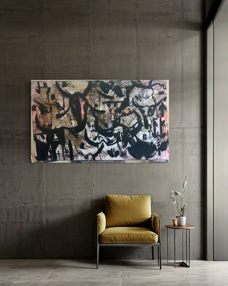 Original Abstract Expressionism Animal Painting by Giles Ford