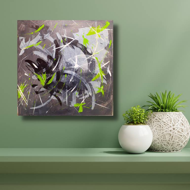 Original Abstract Expressionism Abstract Painting by Olga Denishchik