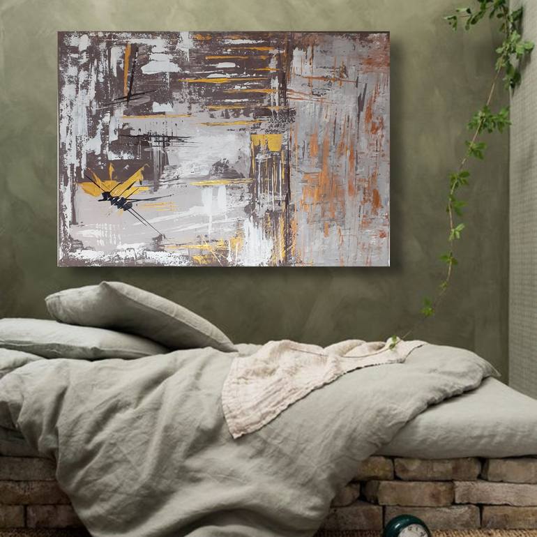 Original Abstract Expressionism Abstract Painting by Olga Denishchik