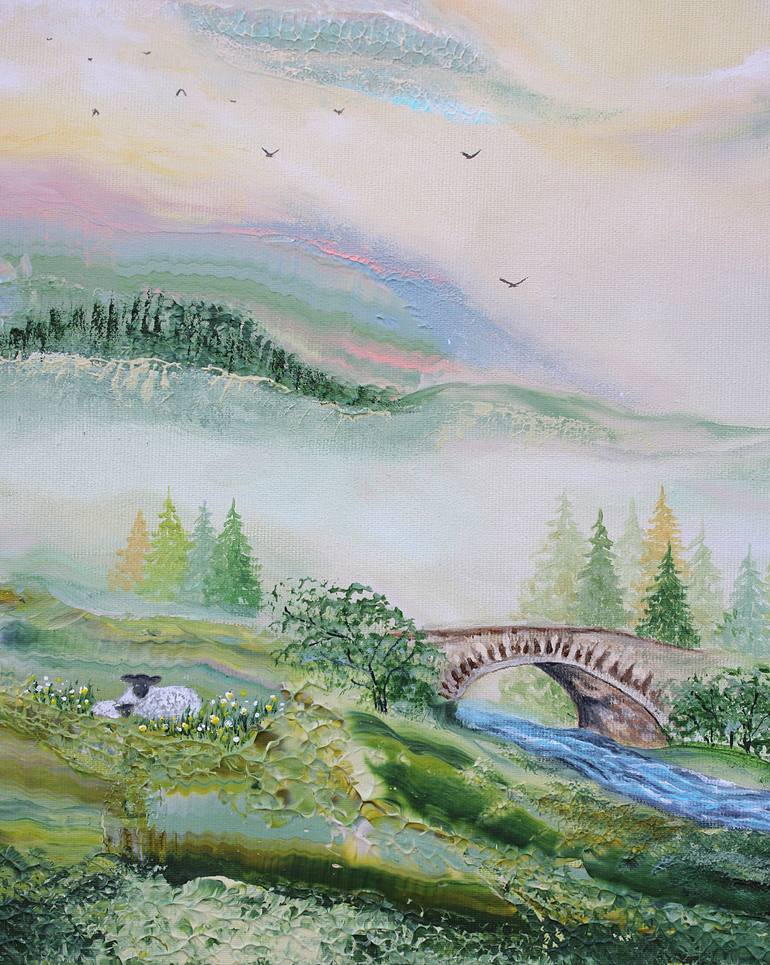 Original Expressionism Landscape Painting by Ekaterina Koroleva