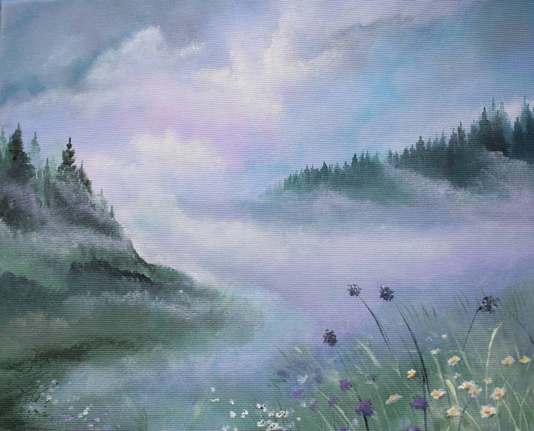 Original Expressionism Landscape Painting by Ekaterina Koroleva