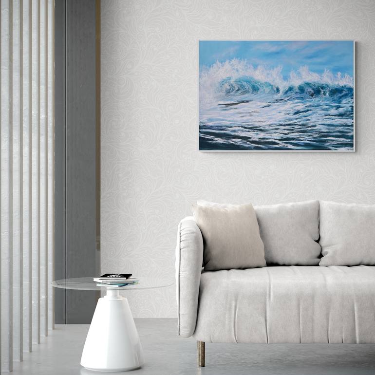 Original Impressionism Seascape Painting by Oksana Salminen