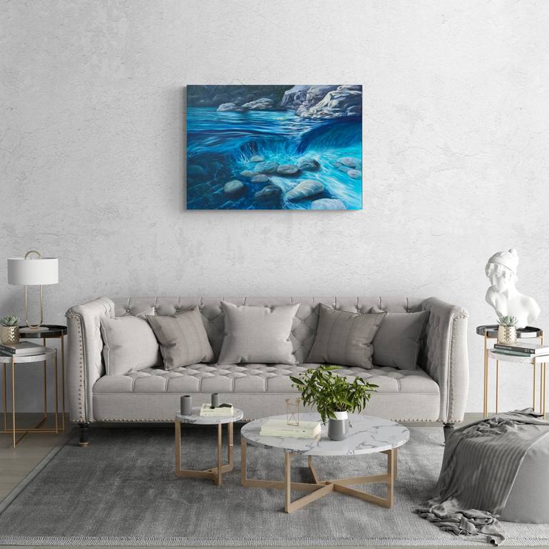 Original Impressionism Seascape Painting by Oksana Salminen