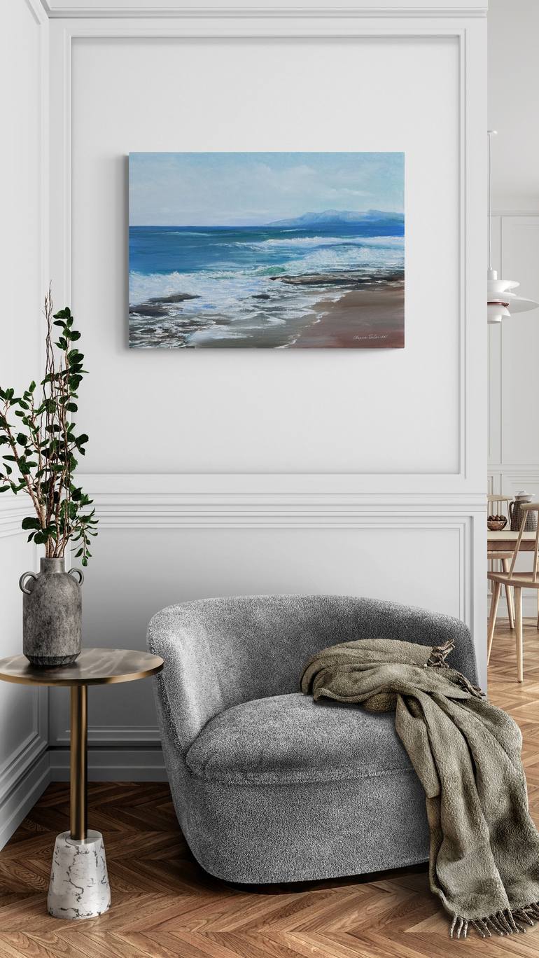 Original Impressionism Seascape Painting by Oksana Salminen