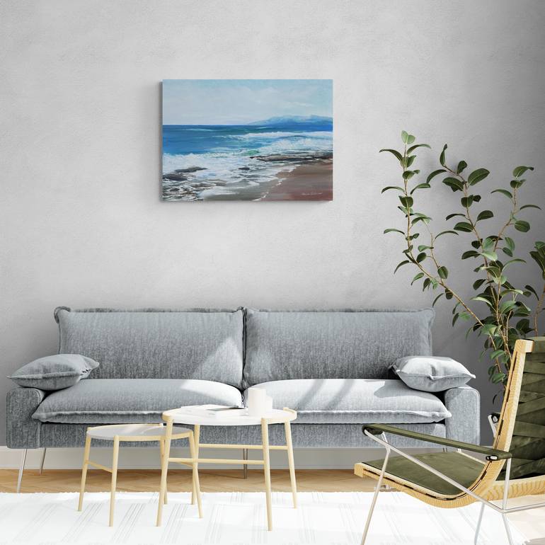 Original Impressionism Seascape Painting by Oksana Salminen