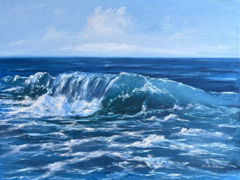 Crystal Wave Painting by Oksana Salminen | Saatchi Art United Arab